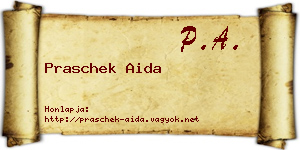 Praschek Aida névjegykártya